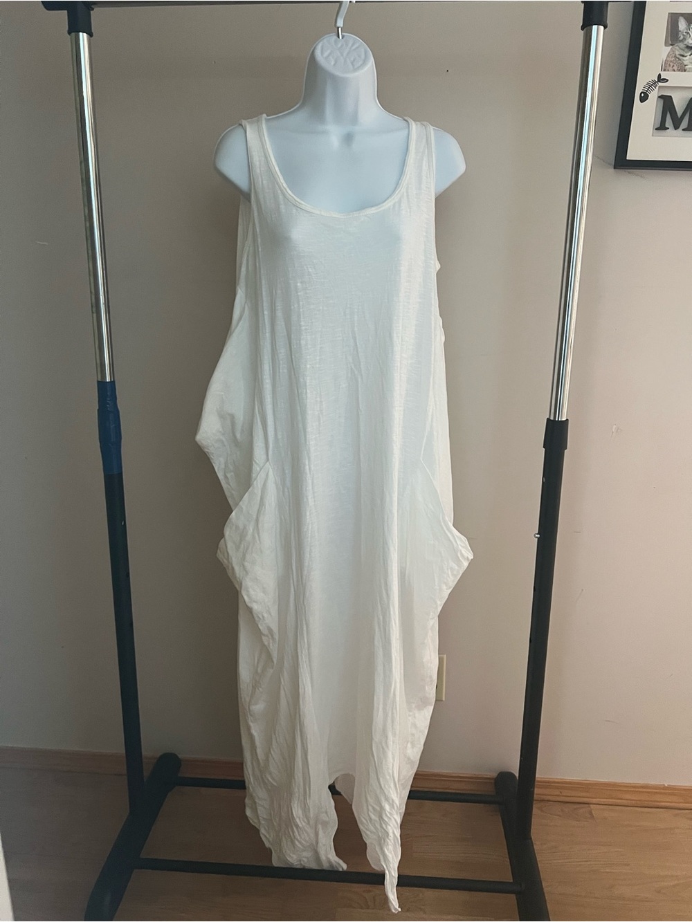 Flowy Sleeveless White Maxi Dress